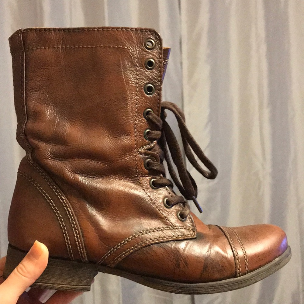 Brown Combat Boots - image 2